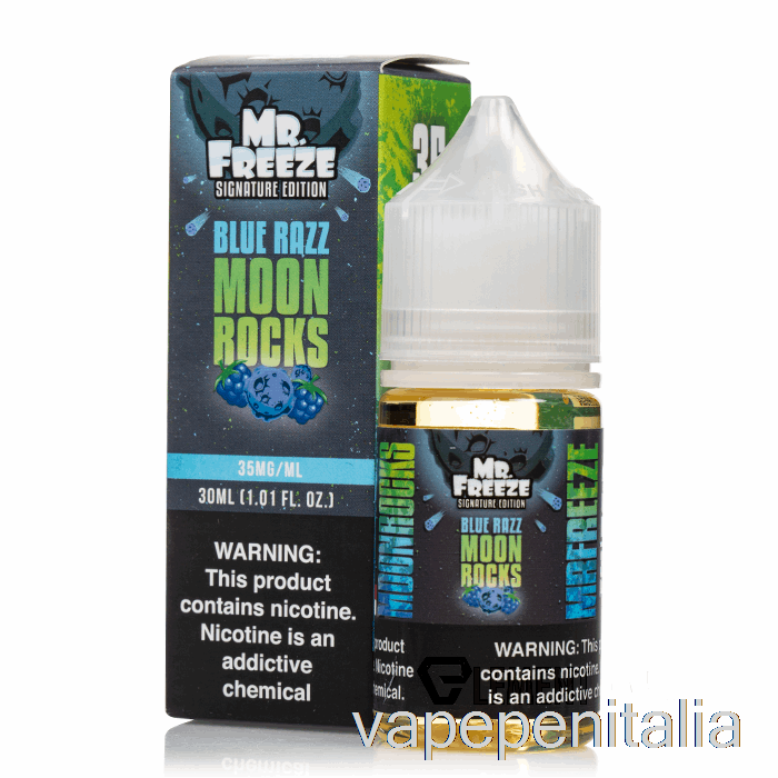 Vape Italia Moonrocks - Blue Razz - Mr Freeze Salts - 30ml 35mg
